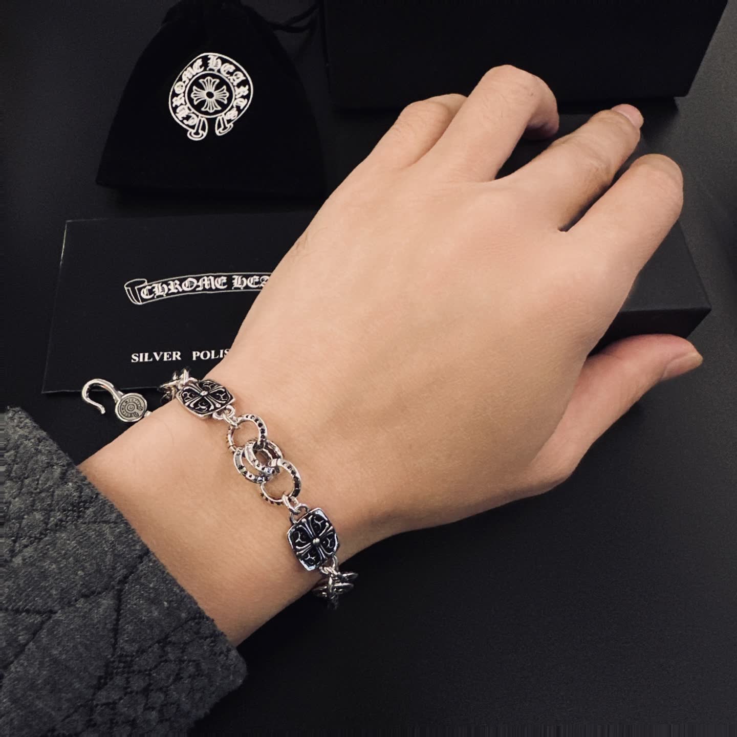 Chrome Hearts Sterling Silver Filigree Bracelet
